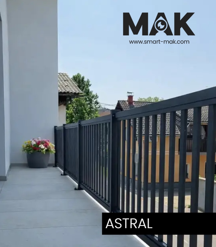 Alu Zaun ASTRAL Balkongeländer in Anthrazit