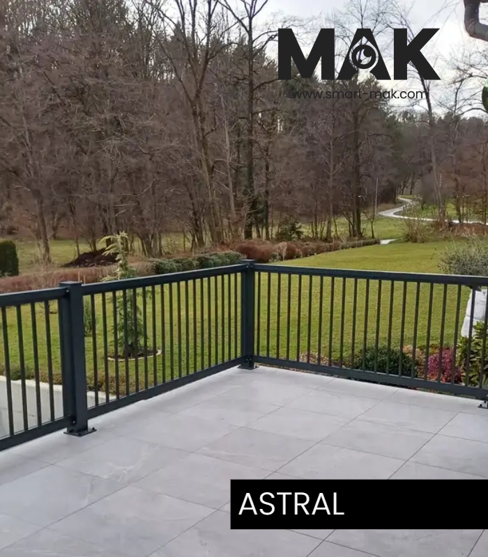 Alu Zaun ASTRAL Balkongeländer Stäbe 20x20 mm