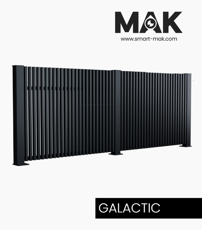 Aluminium Premium Zaunsystem mit vertikaler Linienführung