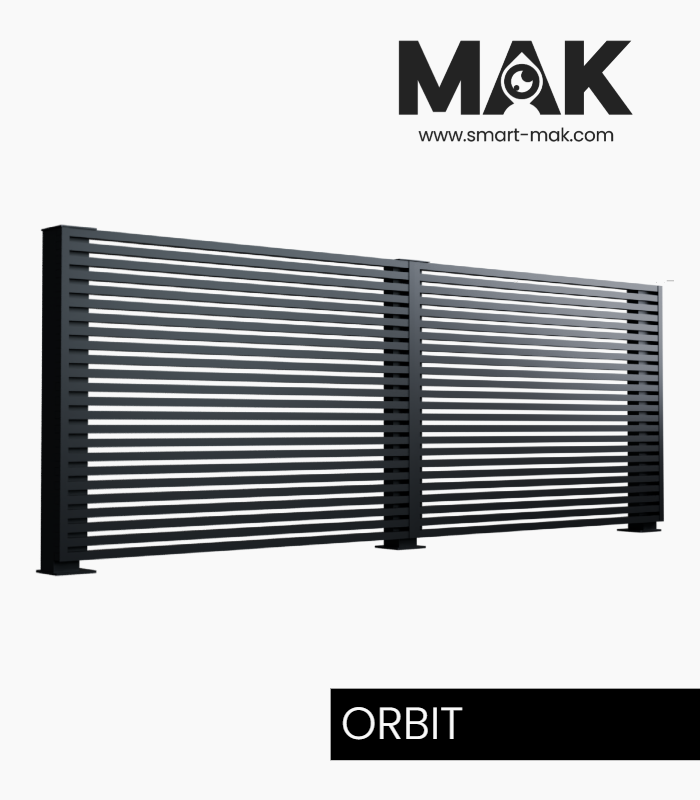 Aluminium Premium Zaunsystem Orbit mit Waagerechten Lamellen